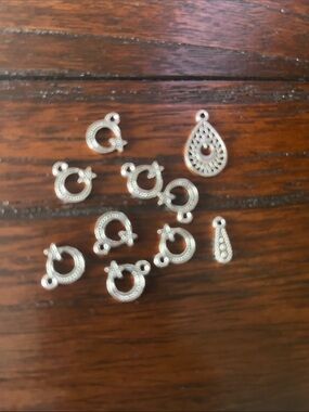 New 10 Charms Silver Tone Metal Stars Shapes for Jewelry Making and Crafts